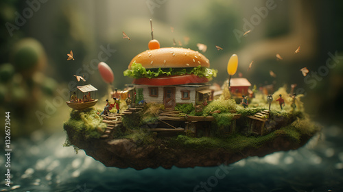 Cute Miniature Food World | Tiny People in a Giant Hamburger | Tilt Shift Food Diorama | Fun Tiny Miniature Scenes