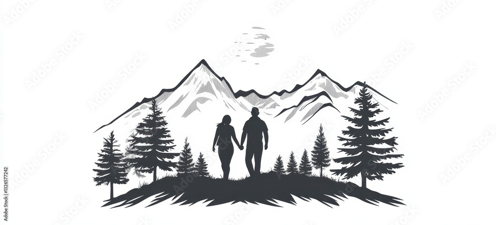 christmas tree vector illustration