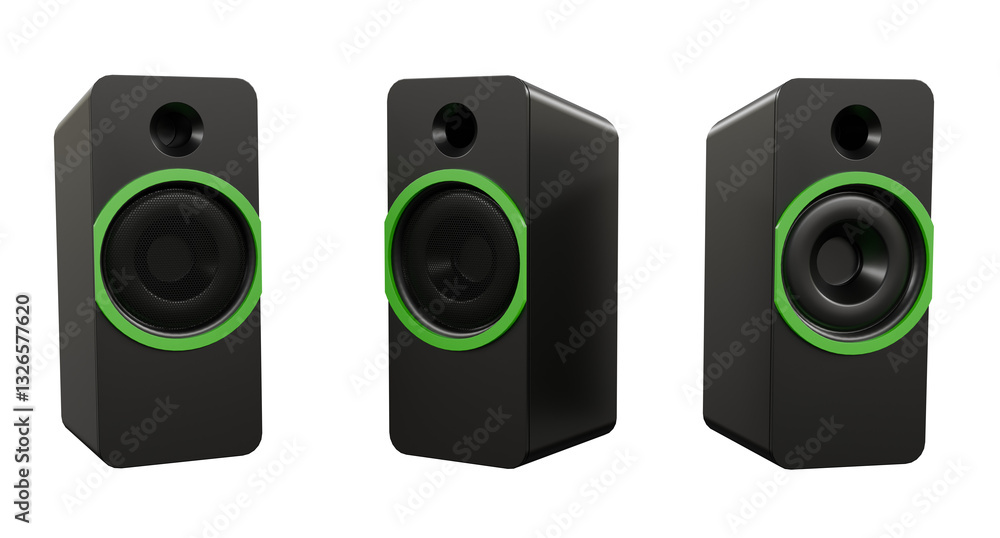 Obraz premium audio speakers isolated on white background