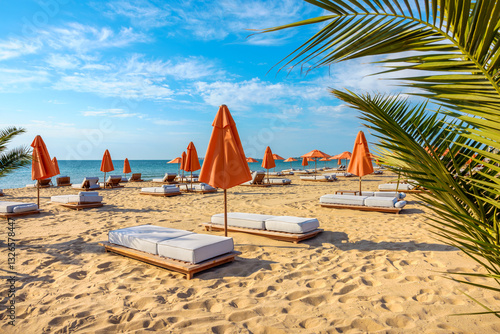 Obraz na płótnie Sunny Beach scenic view. Bulgaria w salonie