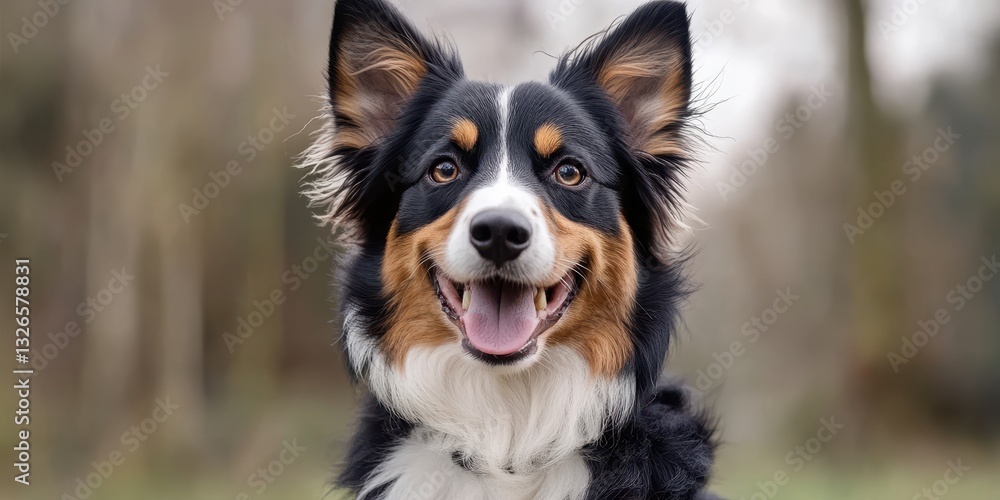 Fototapeta premium Dog in park banner