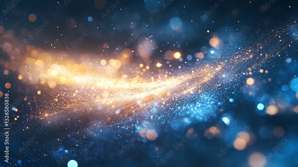 Fototapeta premium A glowing abstract representation of a galaxy forming dynamic shapes. picture