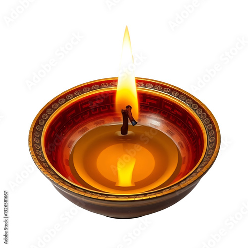 Wallpaper Mural PNG Diya lamp isolated on white transparent background.  Torontodigital.ca