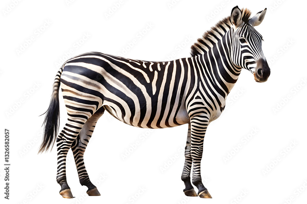 Obraz premium zebra isolated on transparent background