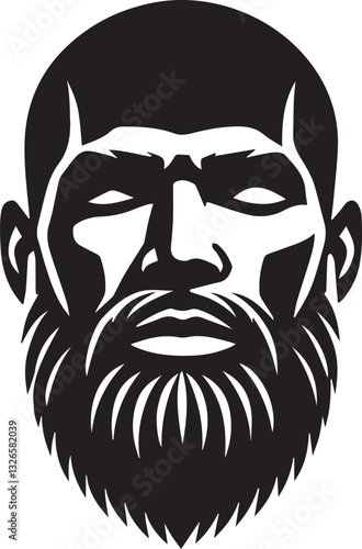 black man with a beard silhouette vector, man with a beard vector illustration, man head vector icon, man head silhouette vector isolated on white background eps file