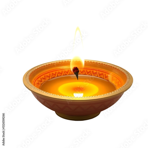 Wallpaper Mural PNG Diya lamp isolated on white transparent background.  Torontodigital.ca