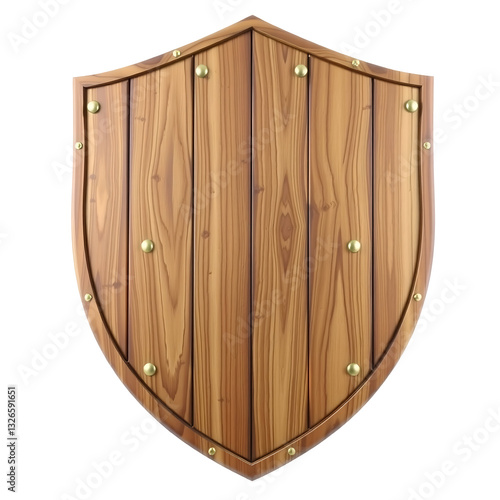 Wallpaper Mural PNG wooden shield isolated on white transparent background.  Torontodigital.ca