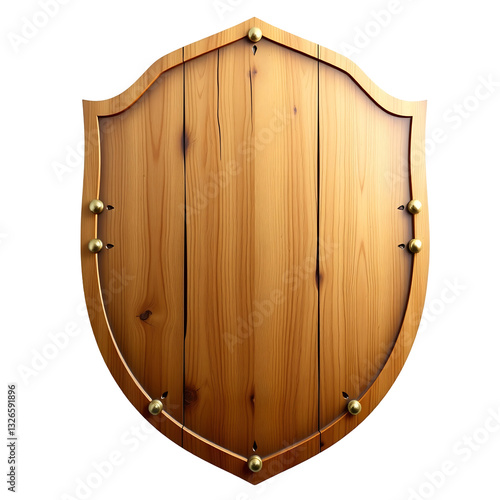 Wallpaper Mural PNG wooden shield isolated on white transparent background.  Torontodigital.ca