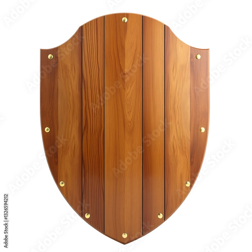 Wallpaper Mural PNG wooden shield isolated on white transparent background.  Torontodigital.ca