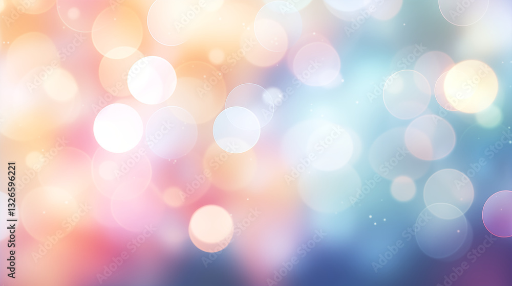 Fototapeta premium abstrakcja, bokeh, tło, rozmycie, kolorowe światła, estetyczne, delikatny, pastelowe barwy, nowoczesny design, sztuka cyfrowa, gradient, efekt świetlny, harmonia kolorów, ciepłe kolory, chłodne kolory