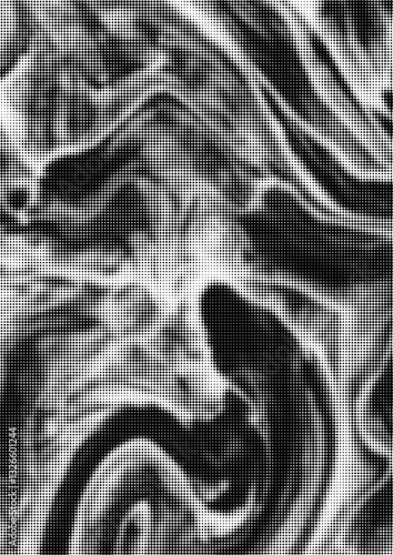 Large abstract halftone texture with a transparent background