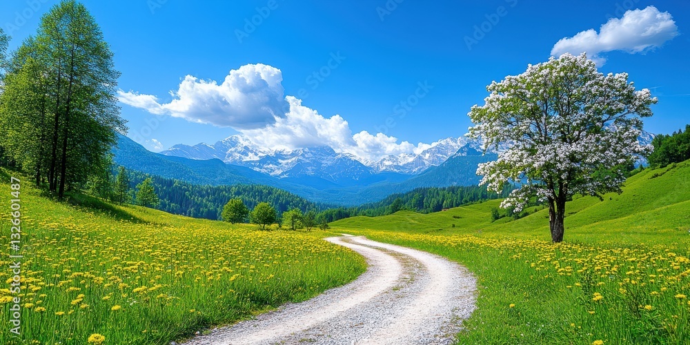 Naklejka premium Hills of Romania banner