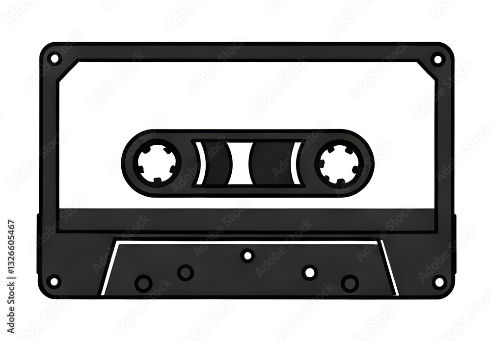 Retro Tape, Cassette black and white isolated icon clipart drawing flat design analog audio Retro Tape, Cassette black and white isolated icon clipart drawing flat design analog audio