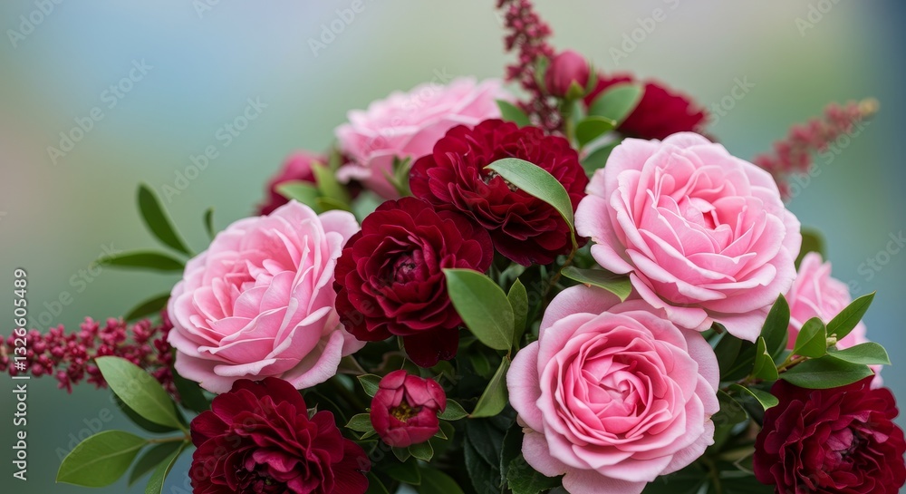 Elegant Pink and Burgundy Rose Bouquet - A stunning bouquet of pink and burgundy roses, perfect for romantic occasions or special celebrations Elegant Pink and Burgundy Rose Bouquet - A stunning bouquet of pink and burgundy roses, perfect for romantic occasions or special celebrations
