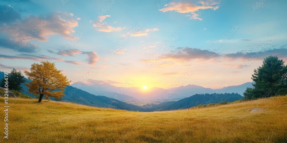 Fototapeta premium Landscape Hills of Romania Banner