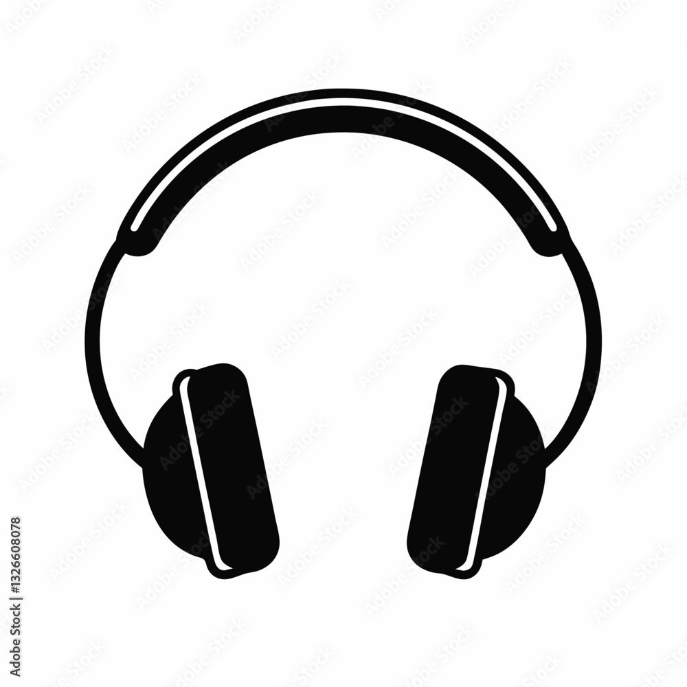 Headphones icon. Music sound melody and song theme. Isolated design. Vector illustration Headphones icon. Music sound melody and song theme. Isolated design. Vector illustration