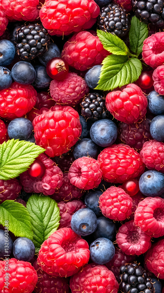 Vibrant mix of fresh berries Vibrant mix of fresh berries