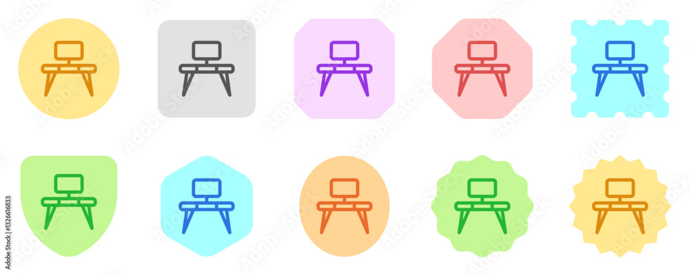 Editable workspace, desk vector icon. Part of a big icon set family. Perfect for web and app interfaces, presentations, infographics, etc Editable workspace, desk vector icon. Part of a big icon set family. Perfect for web and app interfaces, presentations, infographics, etc