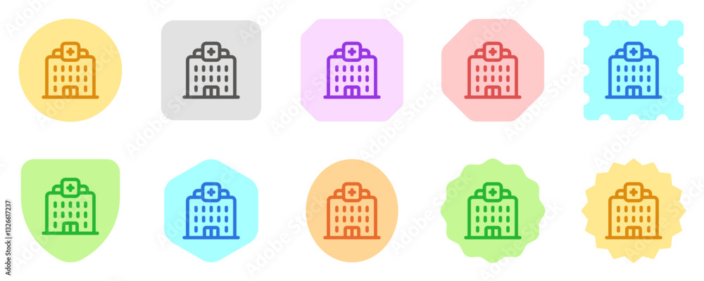 Editable hospital, clinic vector icon. Part of a big icon set family. Perfect for web and app interfaces, presentations, infographics, etc Editable hospital, clinic vector icon. Part of a big icon set family. Perfect for web and app interfaces, presentations, infographics, etc