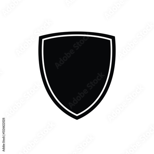 Free Download black shield isolated on white - GFXLoad