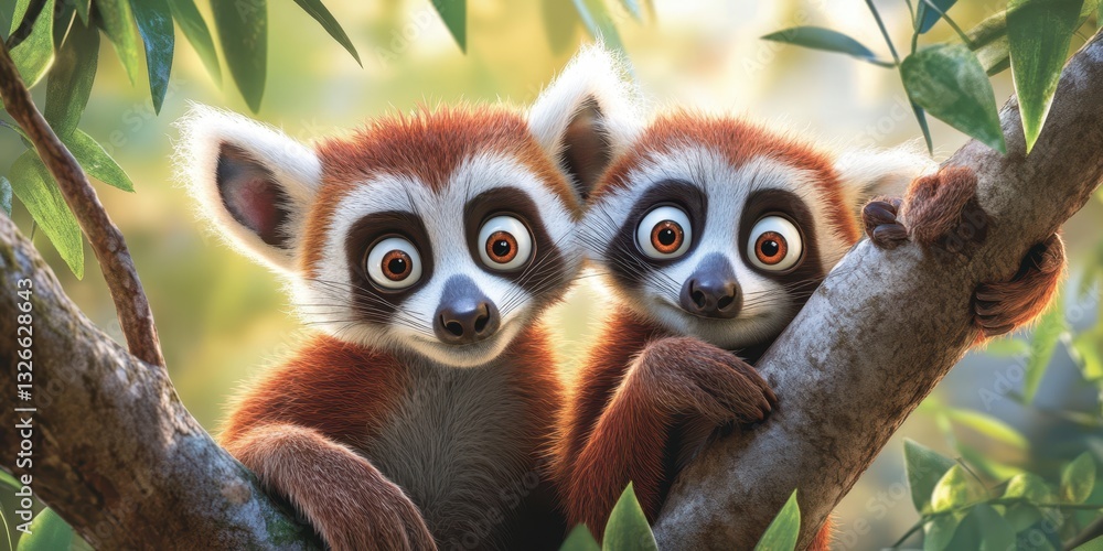 Fototapeta premium Madagascar travel banner