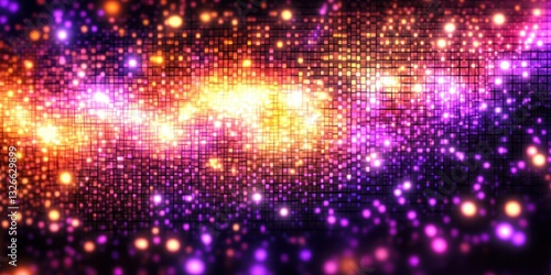 Wallpaper Mural Mosaic Disco Ball Pattern with Mirror Texture Sparkling Background in Purple and Gold for Night Club Dance Party Luxury Vintage Abstract Wallpaper Torontodigital.ca