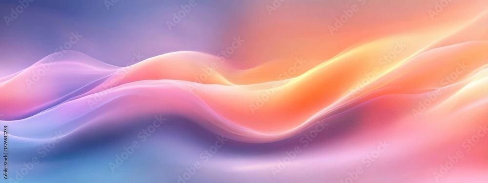 Abstract Pastel Gradient with Flowing Brushstroke Textures and Dreamy Aesthetic