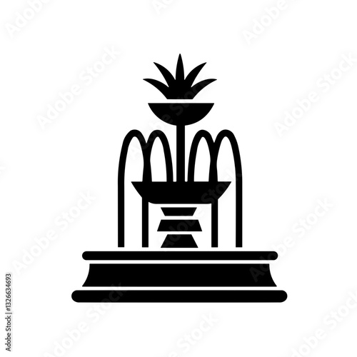 Elegant Water Fountain Icon 