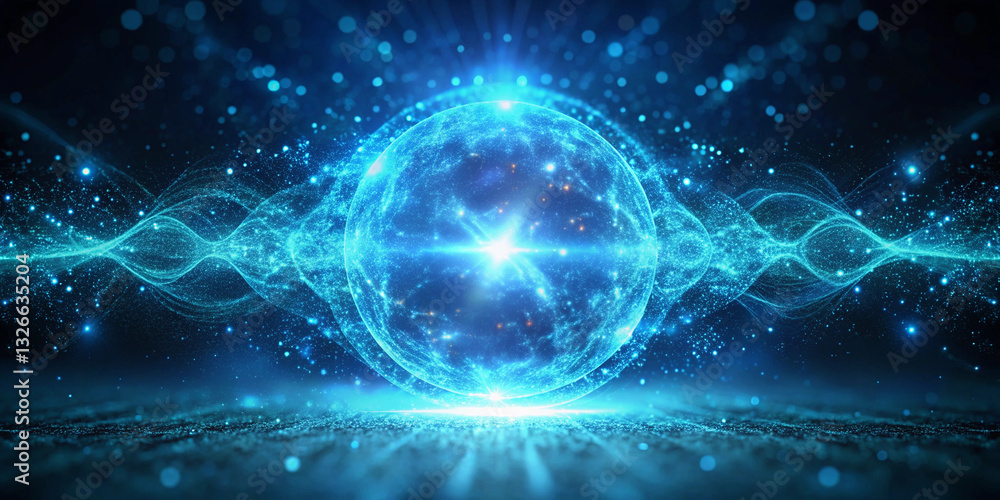 Obraz premium visualization of wave particle generative ai