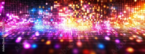 Wallpaper Mural Disco Ball Sparkling Background with Purple and Gold Mosaic Dance Party Texture Torontodigital.ca