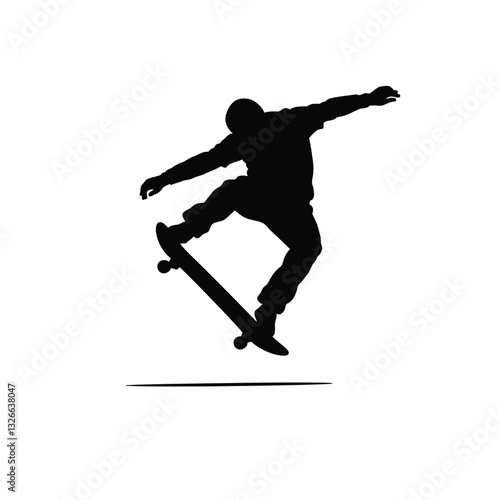 silhouette of a skateboarder