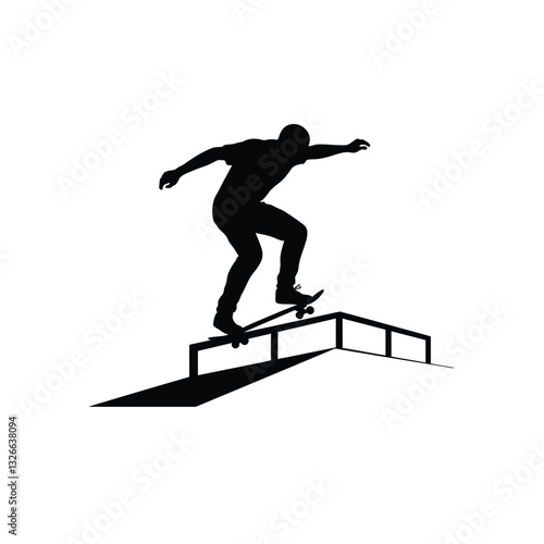silhouette of a man jumping on skateboard