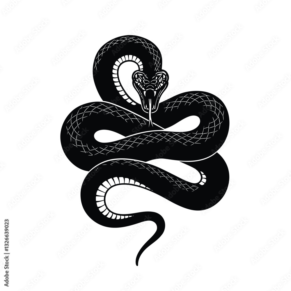 Fototapeta premium snake in the shape of a snake