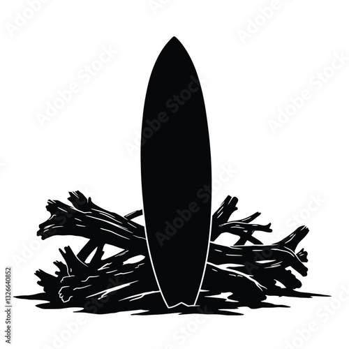 vector illustration of a set of surf boards