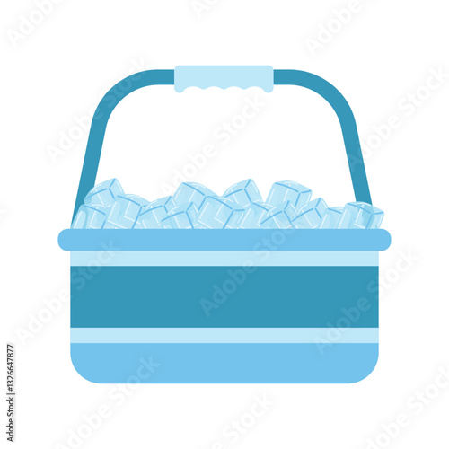 Cooler bag. Refrigerator bag is blue on white background