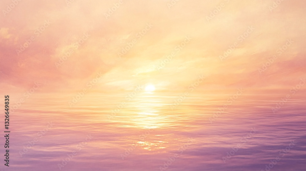 Soft sunrise layers in pastel lavender and shimmering gold plain background Soft sunrise layers in pastel lavender and shimmering gold plain background