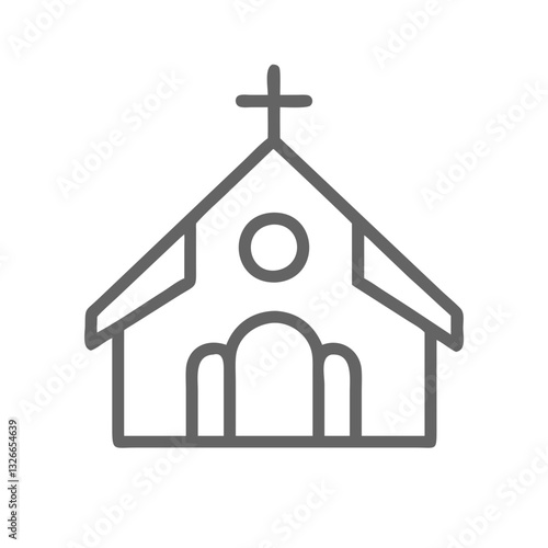 Gray shaded church icon