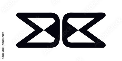 Bold geometric double-arrow divider