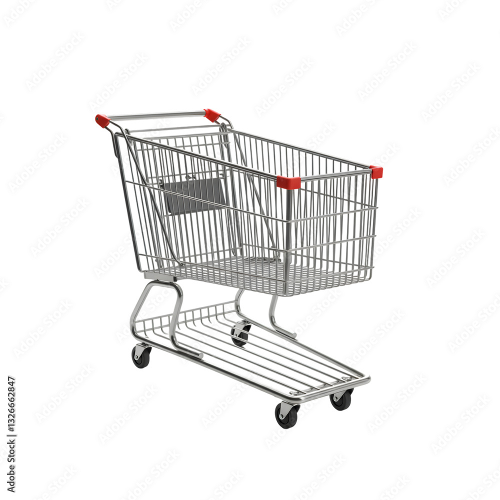 Empty Shopping Cart - Retail and Grocery Concept Empty Shopping Cart - Retail and Grocery Concept