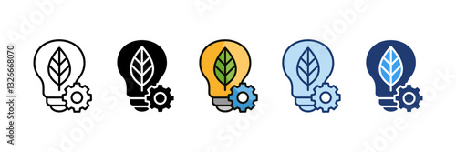 Green Technology  Icon Set Multiple Style Collection