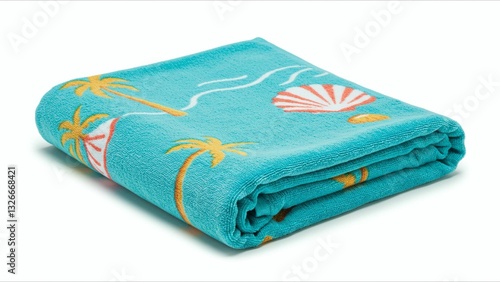 Folded tropical beach towel