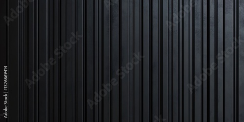Black Metal Panel Design Seamless Pattern with Vertical Lines High Contrast Industrial Aesthetic