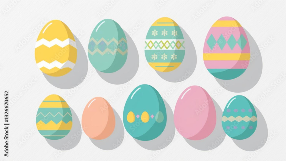 set of easter eggs set of easter eggs