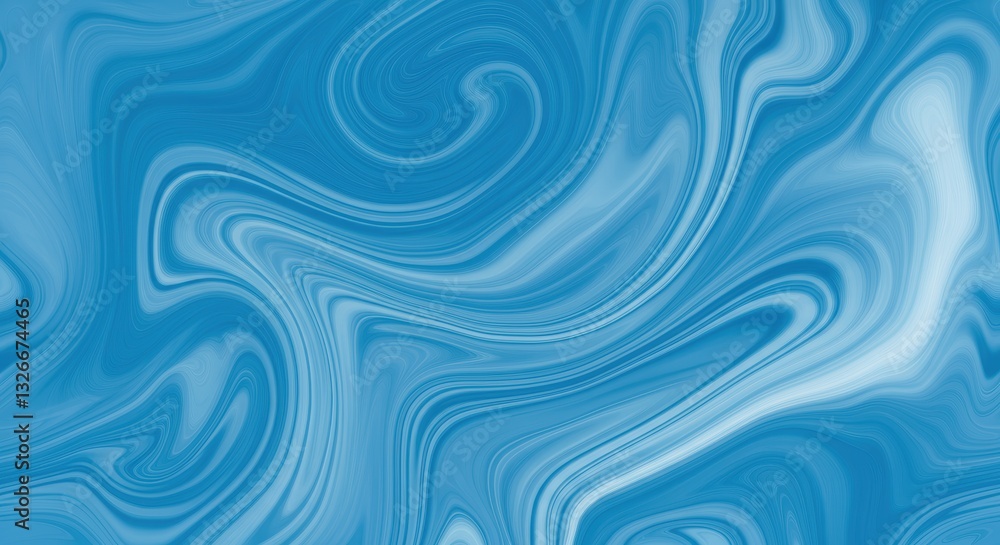 Abstract blue and white marble pattern with swirls and waves Abstract blue and white marble pattern with swirls and waves
