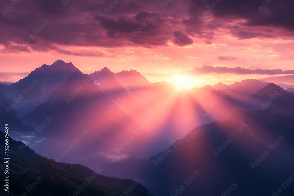airy quiet of first light in a stately mountain domain as delicate rays of sun graze craggy tops
airy quiet of first light in a stately mountain domain as delicate rays of sun graze craggy tops