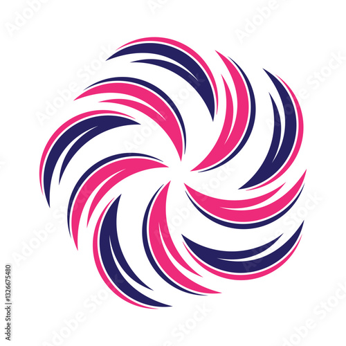 Hurricane logo symbol, abstract icon vector illustration