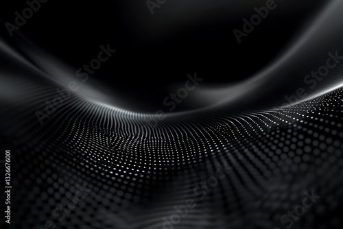 Dark abstract background with neon reflections and high tech digital atmosphere