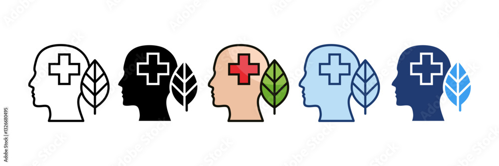 Obraz premium Eco Well Icon Set Multiple Style Collection