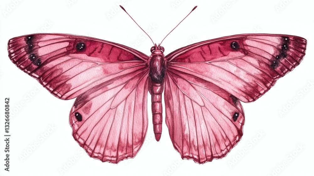 Obraz premium Beautiful watercolor illustrations of butterflies in pastel colors, perfect for art projects, nature themes, and design inspiration. isolated on a white background.