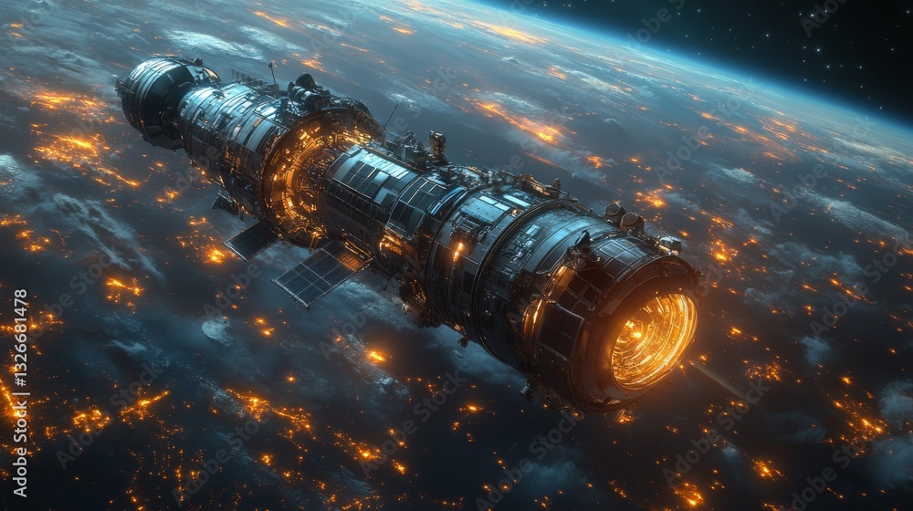 A sophisticated satellite operates in low Earth orbit, designed for broadband transmission and telemetry. This spacecraft utilizes advanced technology to enhance global communication networks. A sophisticated satellite operates in low Earth orbit, designed for broadband transmission and telemetry. This spacecraft utilizes advanced technology to enhance global communication networks.